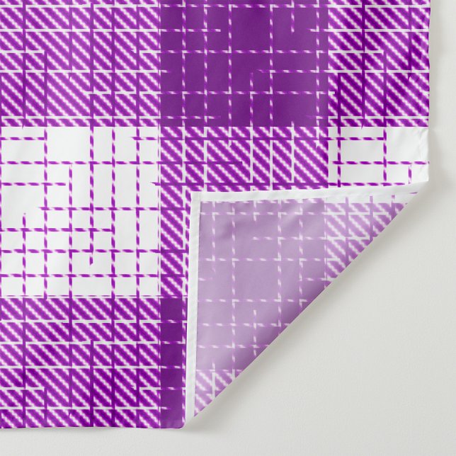 Purple and White Bold Checkered Plaid Design  Fabric (Creator Uploaded)