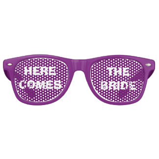 Purple and White Bride's Party Eye Glasses