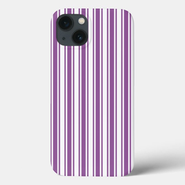 Purple and white candy stripes Case-Mate iPhone ca Case (Back)