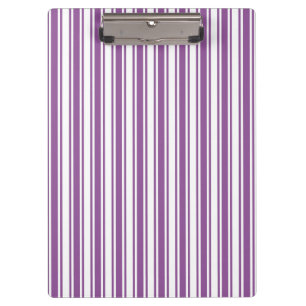 Purple and white candy stripes clipboard