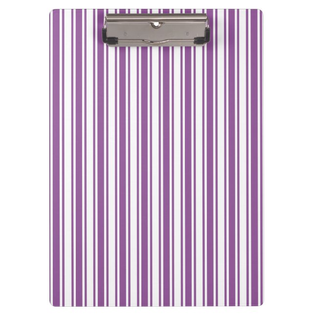 Purple and white candy stripes clipboard (Front)