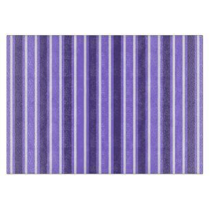 Purple and white candy stripes cutting board