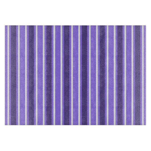 Purple and white candy stripes cutting board (Front)