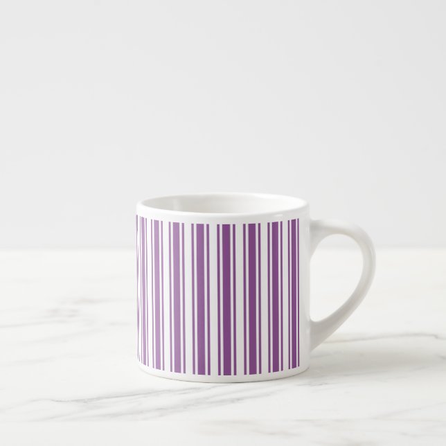 Purple and white candy stripes espresso cup (Right)