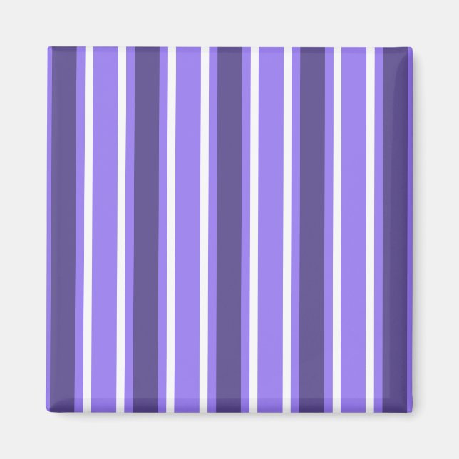 Purple and white candy stripes magnet (Front)