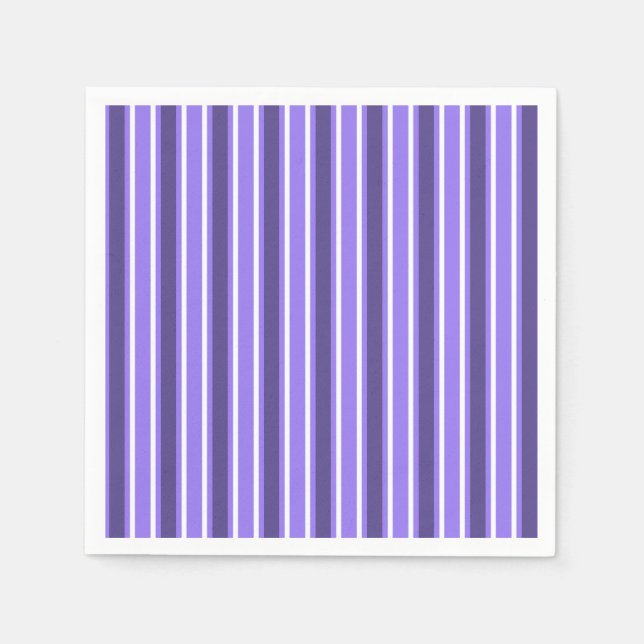 Purple and white candy stripes napkin (Front)