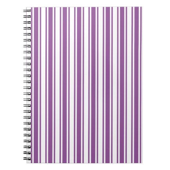 Purple and white candy stripes notebook (Front)