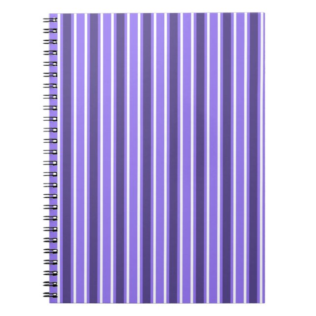 Purple and white candy stripes notebook (Front)