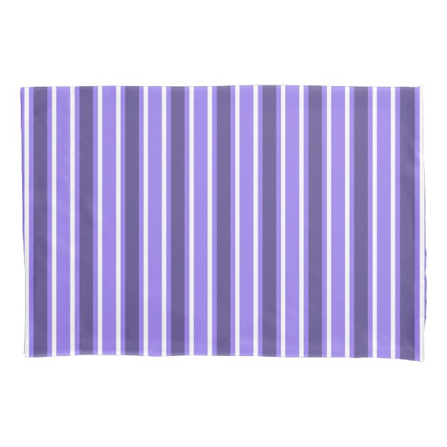 Purple and white candy stripes pillowcase (Front)