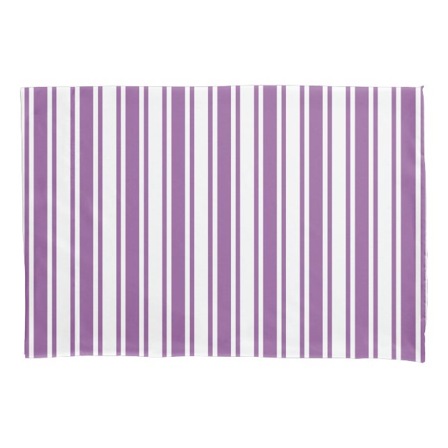 Purple and white candy stripes pillowcase (Front)
