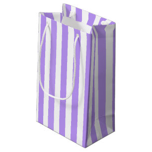 Purple and white candy stripes small gift bag