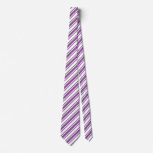 Purple and white candy stripes tie