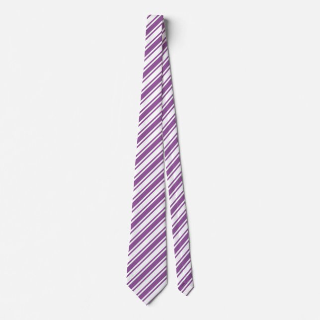Purple and white candy stripes tie (Front)