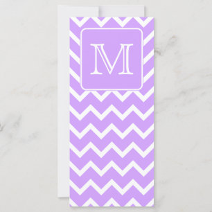 Purple and White Chevron Design. Custom Monogram.