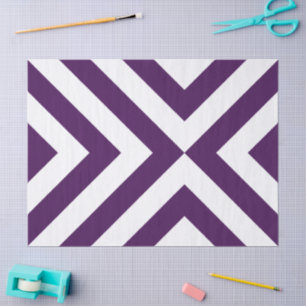 Purple and White Chevrons Tissue Paper