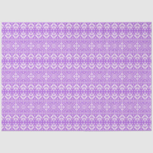 Purple and White Christmas Fair Isle Pattern Tissue Paper
