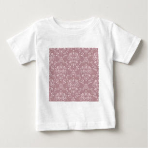 Purple and White Damask Baby T-Shirt