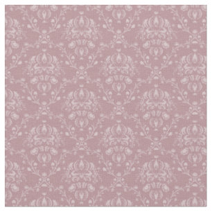 Purple and White Damask Fabric