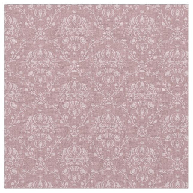 Purple and White Damask Fabric (Close Up)