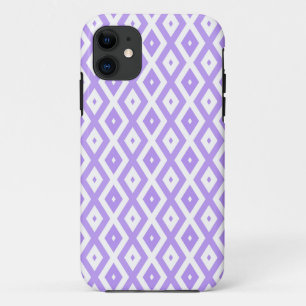 Purple and white diamond pattern Case-Mate iPhone case