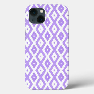 Purple and white diamond pattern Case-Mate iPhone  iPhone 13 Case