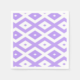 Purple and white diamond pattern napkin