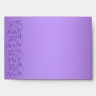 Purple and White Floral Envelope for 5"x7" Sizes