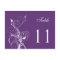 Purple and White Floral Table Number Post Card