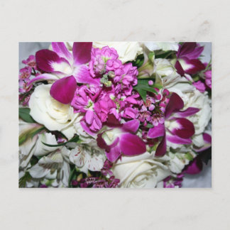 Purple and White Flower Arrangement Photo Postcard