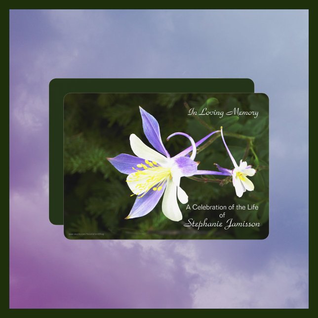 Purple and White Flower Celebration of Life Invite (Creator Uploaded)