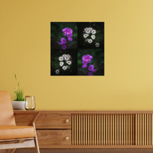 Purple and White Flowers Poster