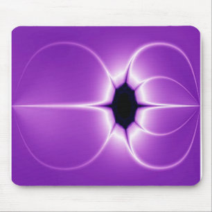 Purple And White Fractal Mouse Pad
