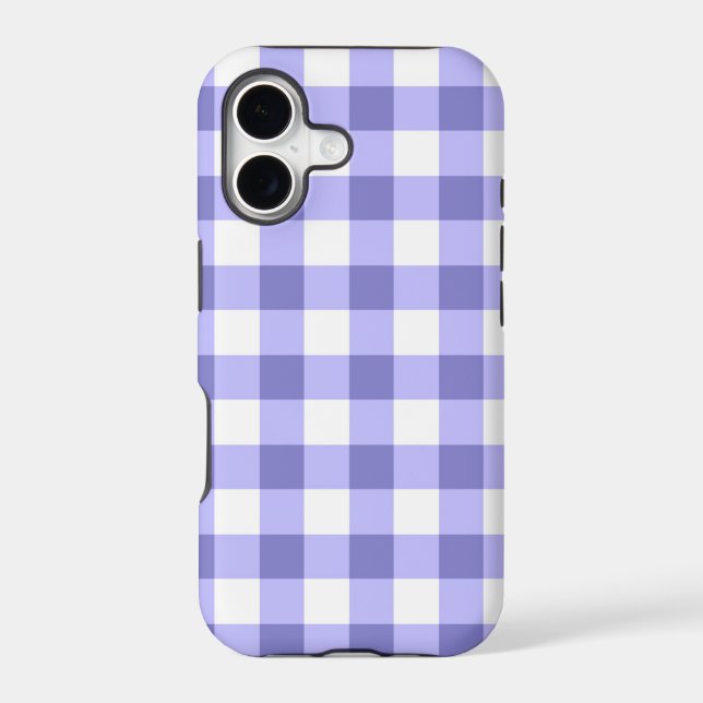Purple And White Gingham Check Pattern (Back)