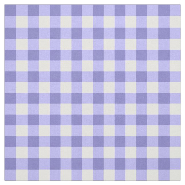 Purple And White Gingham Check Pattern Fabric (Swatch)