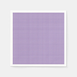 Purple and White Gingham Napkin