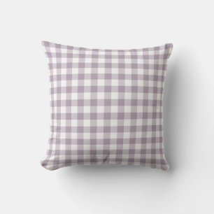 Purple and White Gingham Pattern Chequered Cushion