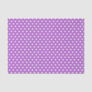 Purple and White Hearts Custom Tissue Paper