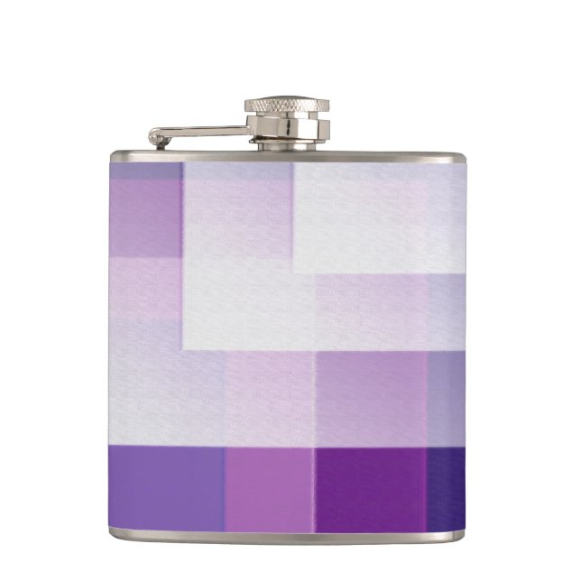 Purple and white hip flask (Front)