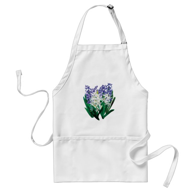 Purple and White Hyacinths Apron (Front)
