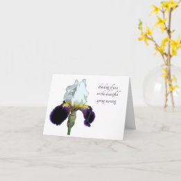 Purple and White Iris Greeting Card