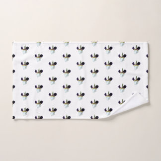 Purple and White Iris Hand Towel