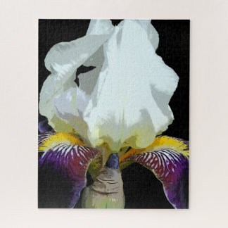 Purple and White Iris Jigsaw Puzzles