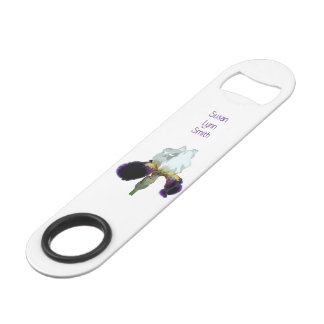 Purple and White Iris Speed Bottle Opener