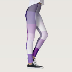 Purple and white leggings