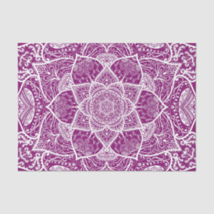Purple and White Mandala - Loergann in Dahlia Tissue Paper