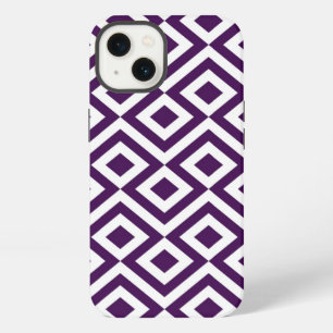 Purple and White Meander iPhone 13 Case
