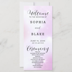 Purple and White Modern Wedding Program