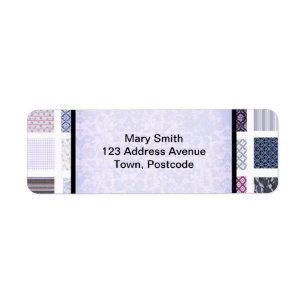 Purple and white mosaic