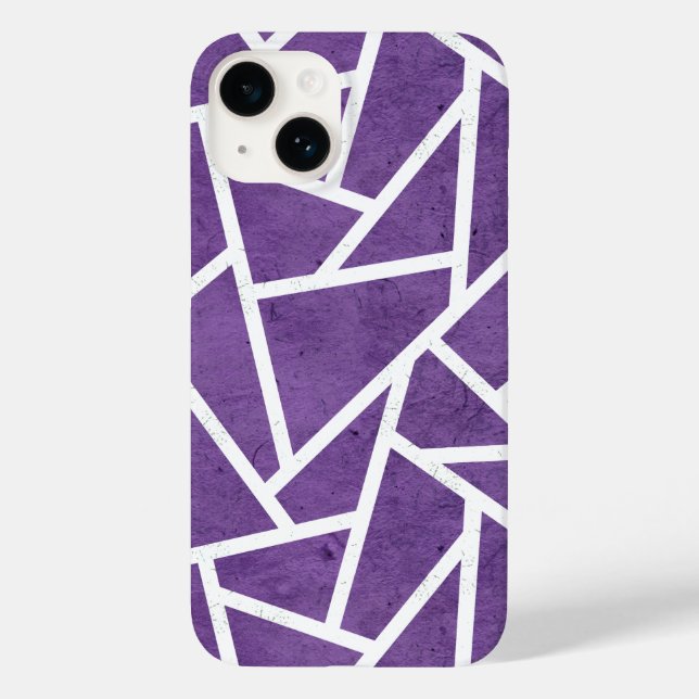 Purple and white mosaic pattern  Case-Mate iPhone case (Back)