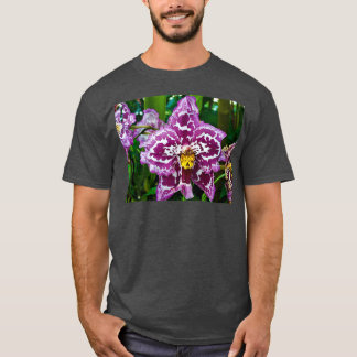 Purple and white Odontoglossum blossom with yellow T-Shirt